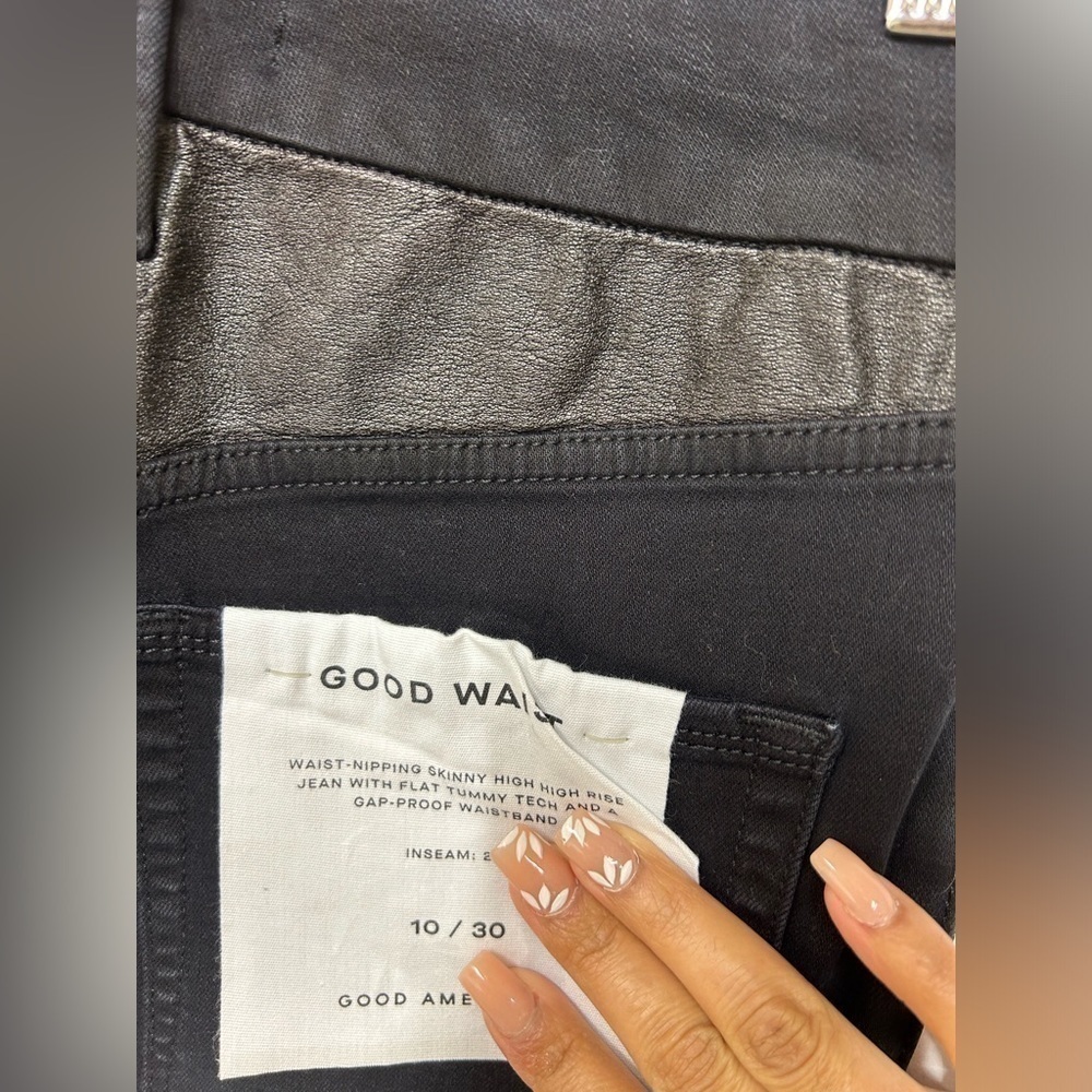Good American Good Waist Leather Mixing - Picture 7 of 7